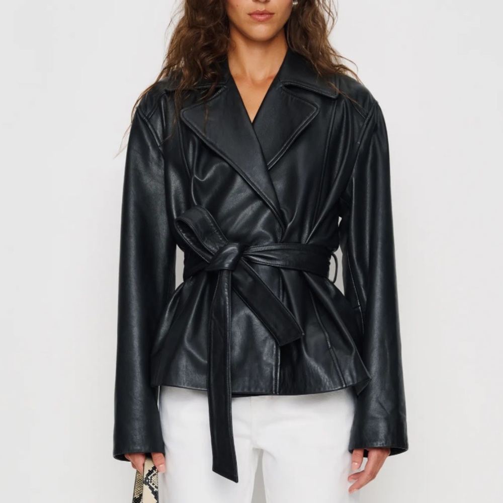 Reformation Black Leather Jacket